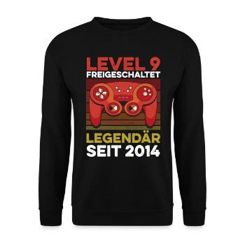 Niveau 9 ans 9e anniversaire année 2014 Jeunes joueurs - Sweat-shirt Unisexe - noir - Devant - Alina (178cm) & Michal (187cm)