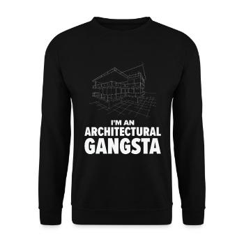 Profession d’architecte Gangsta Historique - Sweat-shirt Unisexe - noir - Devant - Alina (178cm) & Michal (187cm)