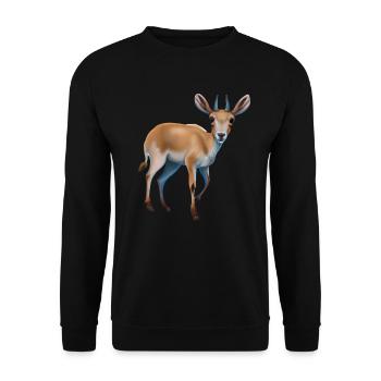 Saiga antelope - Unisex Sweatshirt - black - Front - Alina (178cm) & Michal (187cm)