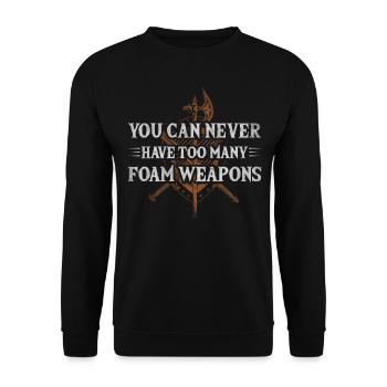You Can Never Have Too Many Foam Weapons - Unisex Pullover - Schwarz - Vorne - Alina (178cm) & Michal (187cm)