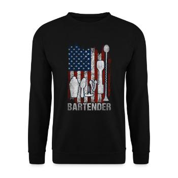 Life is a Cocktail it depends on how you make it - Unisex Sweatshirt - black - Front - Alina (178cm) & Michal (187cm)
