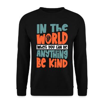 Langue des signes sourde Fierté sourde - Sweat-shirt Unisexe - noir - Devant - Alina (178cm) & Michal (187cm)