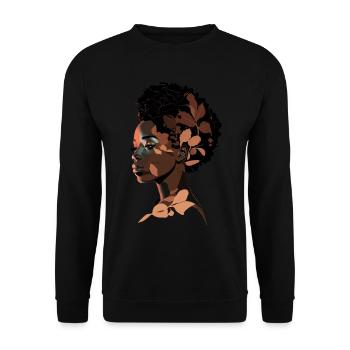Juneteenth Melanin Queen - Beautiful Afro Woman - Unisex Sweatshirt - black - Front - Alina (178cm) & Michal (187cm)