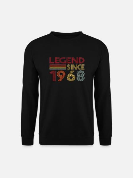 1968 Geburtstag Legend since Retro Vintage - Unisex Pullover - Schwarz