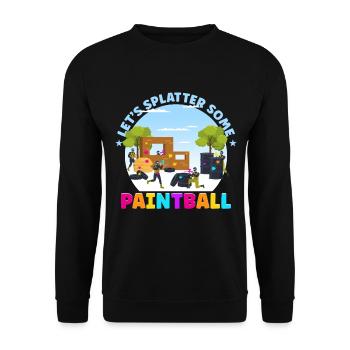 Let's spray paintball team sports - Unisex Sweatshirt - black - Front - Alina (178cm) & Michal (187cm)