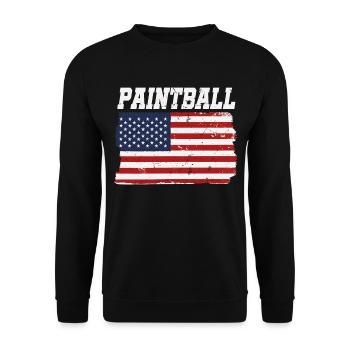 Paintball Patriotic American - Unisex Sweatshirt - black - Front - Alina (178cm) & Michal (187cm)