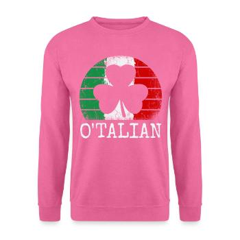 O'talian San Patrizio Orgoglio Italiano Italia Bandiera - Felpa unisex - rosa - Fronte