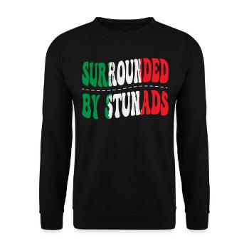 Entouré du drapeau de la fierté italienne de Stunad - Sweat-shirt Unisexe - noir - Devant - Alina (178cm) & Michal (187cm)