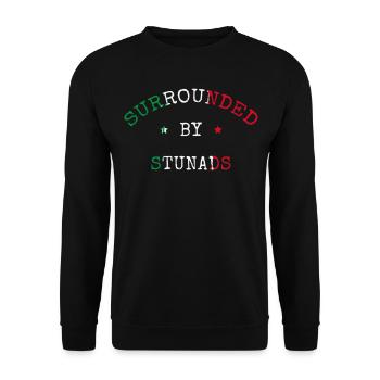 Entouré du drapeau de la fierté italienne de Stunad - Sweat-shirt Unisexe - noir - Devant - Alina (178cm) & Michal (187cm)