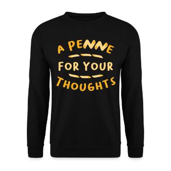 Un penne pour votre pensée Italie Flag Pâtes - Sweat-shirt Unisexe - noir - Devant - Alina (178cm) & Michal (187cm)