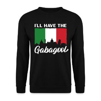 I will fly the Gabagool Italian Pride Italy flag - Unisex Sweatshirt - black - Front - Alina (178cm) & Michal (187cm)