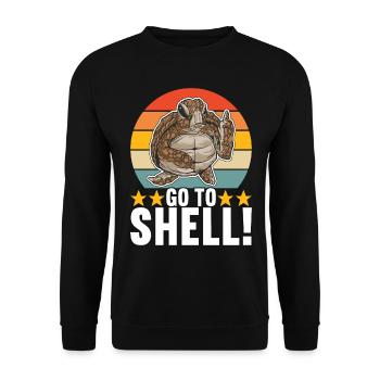 Angry Turtle - Unisex Pullover - Schwarz - Vorne - Alina (178cm) & Michal (187cm)