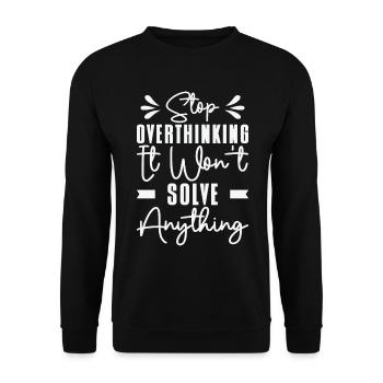 Overthinking Line Art Overthinker Anxiety Drawing - Unisex Sweatshirt - black - Front - Alina (178cm) & Michal (187cm)