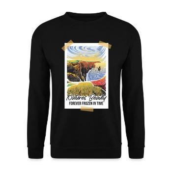 The beauty of nature frozen forever in - Unisex Sweatshirt - black - Front - Alina (178cm) & Michal (187cm)