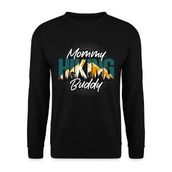 Mom hiking comrade mountain hiker mother camper - Unisex Sweatshirt - black - Front - Alina (178cm) & Michal (187cm)