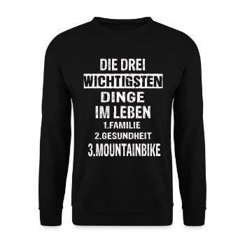 Mountainbike - Unisex Pullover - Schwarz - Vorne - Alina (178cm) & Michal (187cm)