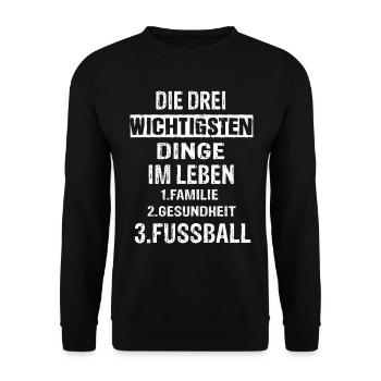 Fussball - Unisex Pullover - Schwarz - Vorne - Alina (178cm) & Michal (187cm)