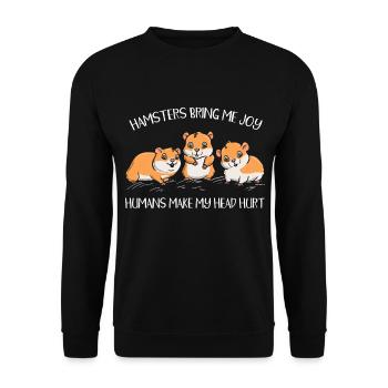 People give me headaches - Unisex Sweatshirt - black - Front - Alina (178cm) & Michal (187cm)