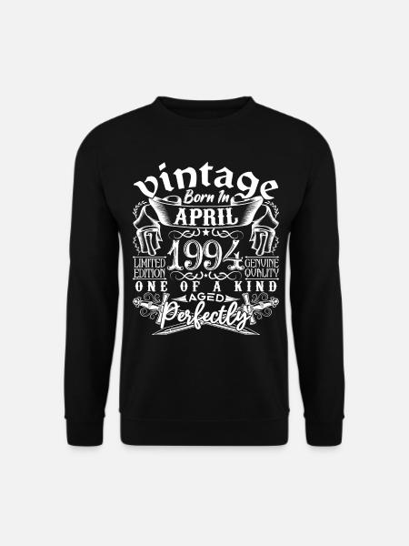 1994 April 1994 Jubiläum April 1994 April - Unisex Pullover - Schwarz