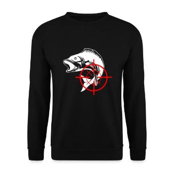 Angling - Unisex Sweatshirt - black - Front - Alina (178cm) & Michal (187cm)
