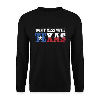 Texas Gift Huston Austin Dallas El Paso Rodeo - Unisex Sweatshirt - black - Front - Alina (178cm) & Michal (187cm)