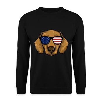 Dachshund Gift Dixie Viennese Doxie Dachshund - Unisex Sweatshirt - black - Front - Alina (178cm) & Michal (187cm)