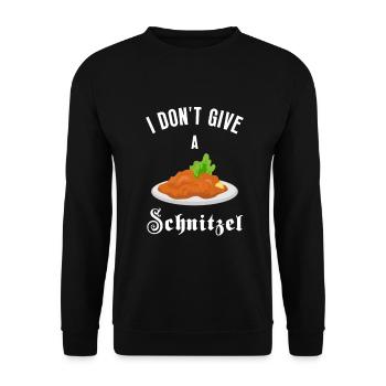 I Don't Give A Schnitzel, Wiener Schnitzel Essen - Unisex Sweatshirt - black - Front - Alina (178cm) & Michal (187cm)