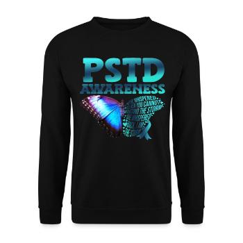 Pstd awareness Post-traumatic - Unisex Sweatshirt - black - Front - Alina (178cm) & Michal (187cm)