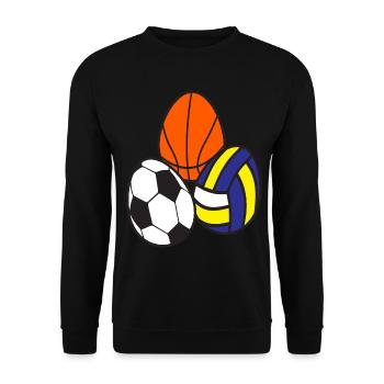 Sport Fußball Leichtathletik Basketball - Unisex Pullover - Schwarz - Vorne - Alina (178cm) & Michal (187cm)