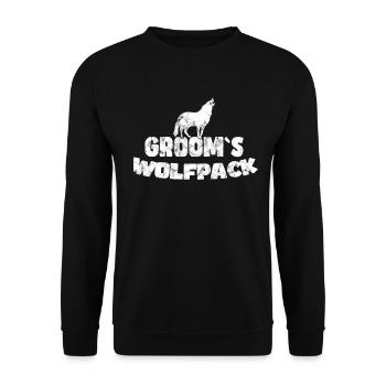 Meute de loups du marié - Sweat-shirt Unisexe - noir - Devant - Alina (178cm) & Michal (187cm)