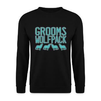Meute de loups du marié - Sweat-shirt Unisexe - noir - Devant - Alina (178cm) & Michal (187cm)
