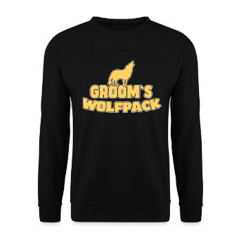 Groom's Wolf Pack - Unisex Sweatshirt - black - Front - Alina (178cm) & Michal (187cm)