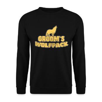 Groom's Wolf Pack - Unisex Sweatshirt - black - Front - Alina (178cm) & Michal (187cm)