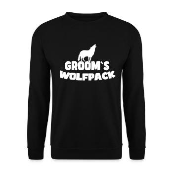 Groom's Wolf Pack - Unisex Sweatshirt - black - Front - Alina (178cm) & Michal (187cm)