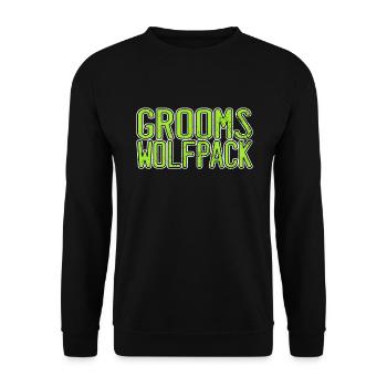 Groom's Wolf Pack - Unisex Sweatshirt - black - Front - Alina (178cm) & Michal (187cm)