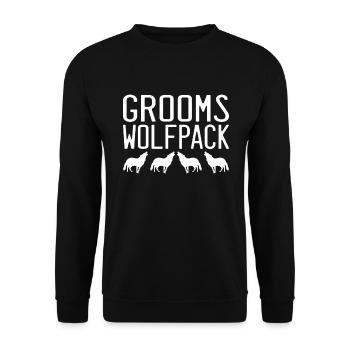 Groom's Wolf Pack - Unisex Sweatshirt - black - Front - Alina (178cm) & Michal (187cm)