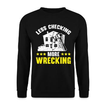 Moins de contrôle, plus de démolition Démolition de maisons - Sweat-shirt Unisexe - noir - Devant - Alina (178cm) & Michal (187cm)