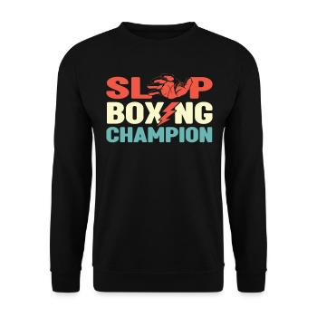 Slapboxing Slapboxing Sparring Kampfsport - Unisex Pullover - Schwarz - Vorne - Alina (178cm) & Michal (187cm)