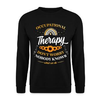 Occupational Therapy Job Occupational Therapist - Unisex Sweatshirt - black - Front - Alina (178cm) & Michal (187cm)