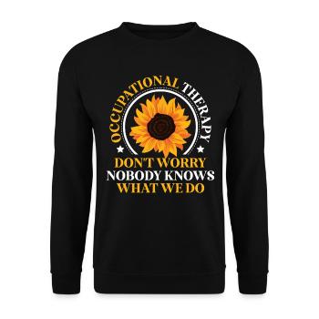 Occupational Therapy Job Occupational Therapist - Unisex Sweatshirt - black - Front - Alina (178cm) & Michal (187cm)