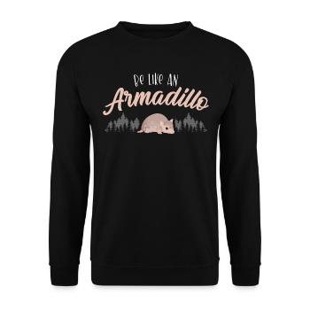 Soyez comme un animal murmure de tatou - Sweat-shirt Unisexe - noir - Devant - Alina (178cm) & Michal (187cm)
