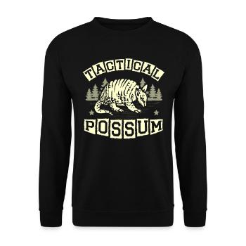Tactical Possum Armadillo Whisperer Animal Lover - Sweat-shirt Unisexe - noir - Devant - Alina (178cm) & Michal (187cm)