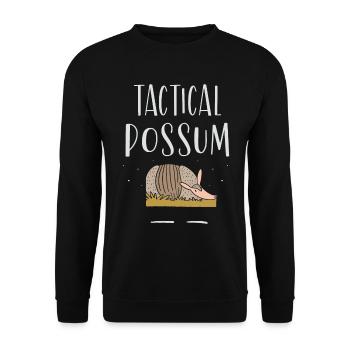 Tactical Possum Armadillo Whisperer Animal Lover - Sweat-shirt Unisexe - noir - Devant - Alina (178cm) & Michal (187cm)
