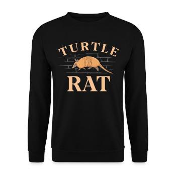 Turtle Rat Armadillo Whisperer - Unisex Sweatshirt - black - Front - Alina (178cm) & Michal (187cm)
