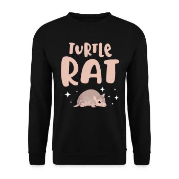 Turtle Rat Armadillo Whisperer - Unisex Sweatshirt - black - Front - Alina (178cm) & Michal (187cm)