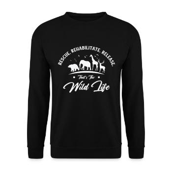 World Wildlife Day Animal Rescue Wildlife - Unisex Sweatshirt - black - Front - Alina (178cm) & Michal (187cm)