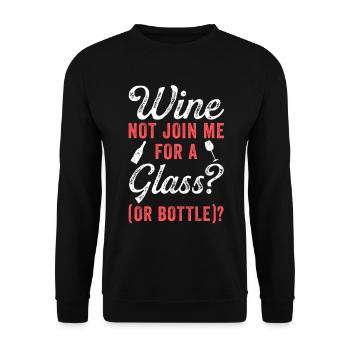 Weintrinken Weinverkostung Weinliebhaber - Unisex Pullover - Schwarz - Vorne - Alina (178cm) & Michal (187cm)
