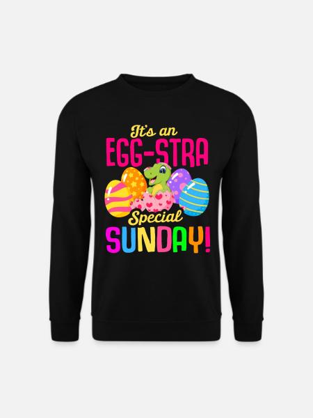 Ostern T-rex Dinosaurier Kaninchen Osterhase - Unisex Pullover - Schwarz
