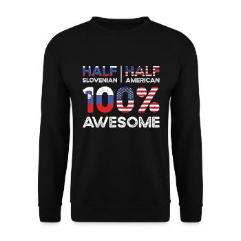 Né slovène Slovénie États-Unis - Sweat-shirt Unisexe - noir - Devant - Alina (178cm) & Michal (187cm)