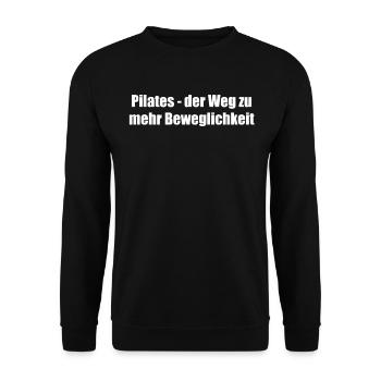 Pilates - Pilates - der Weg zu mehr Beweglichkeit - Unisex Pullover - Schwarz - Vorne - Alina (178cm) & Michal (187cm)